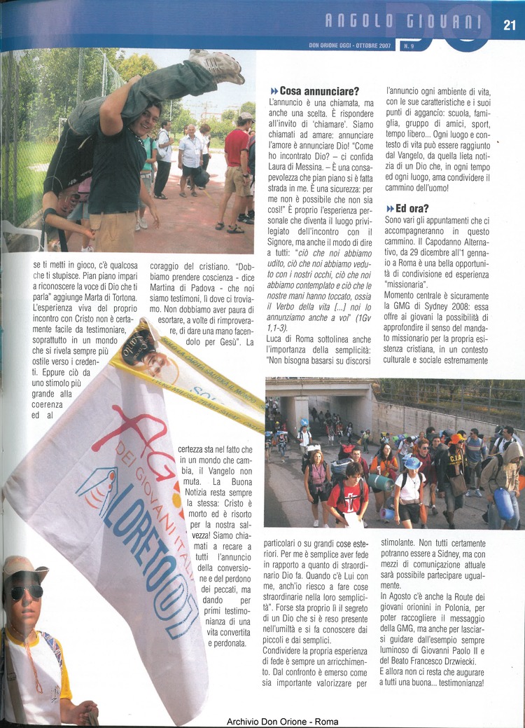 Don Orione oggi, 2007, 10, pagina 21