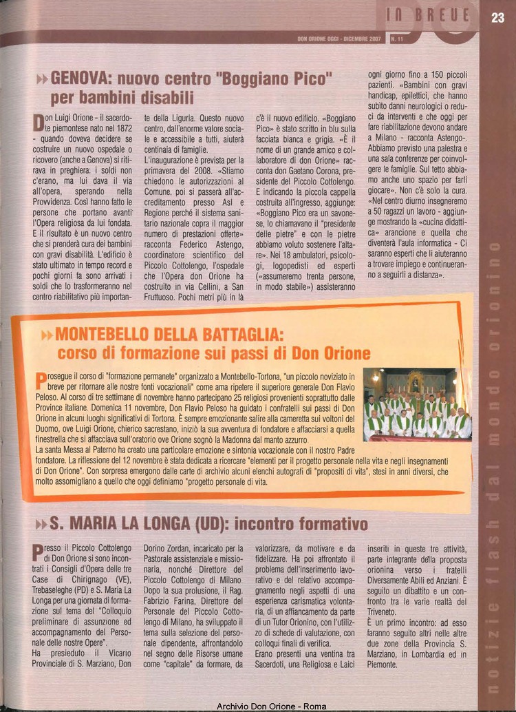 Don Orione oggi, 2007, 11, pagina 23