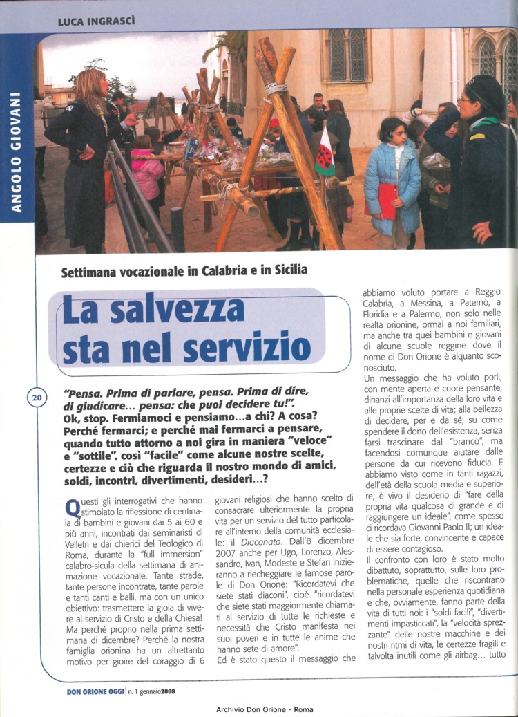 Don Orione oggi, 2008, 01, pagina 20