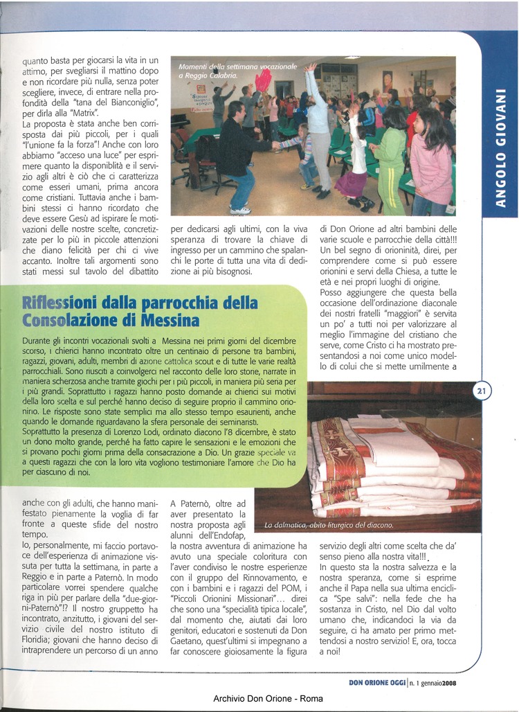 Don Orione oggi, 2008, 01, pagina 21