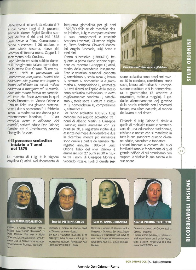 Don Orione oggi, 2008, 07, pagina 31