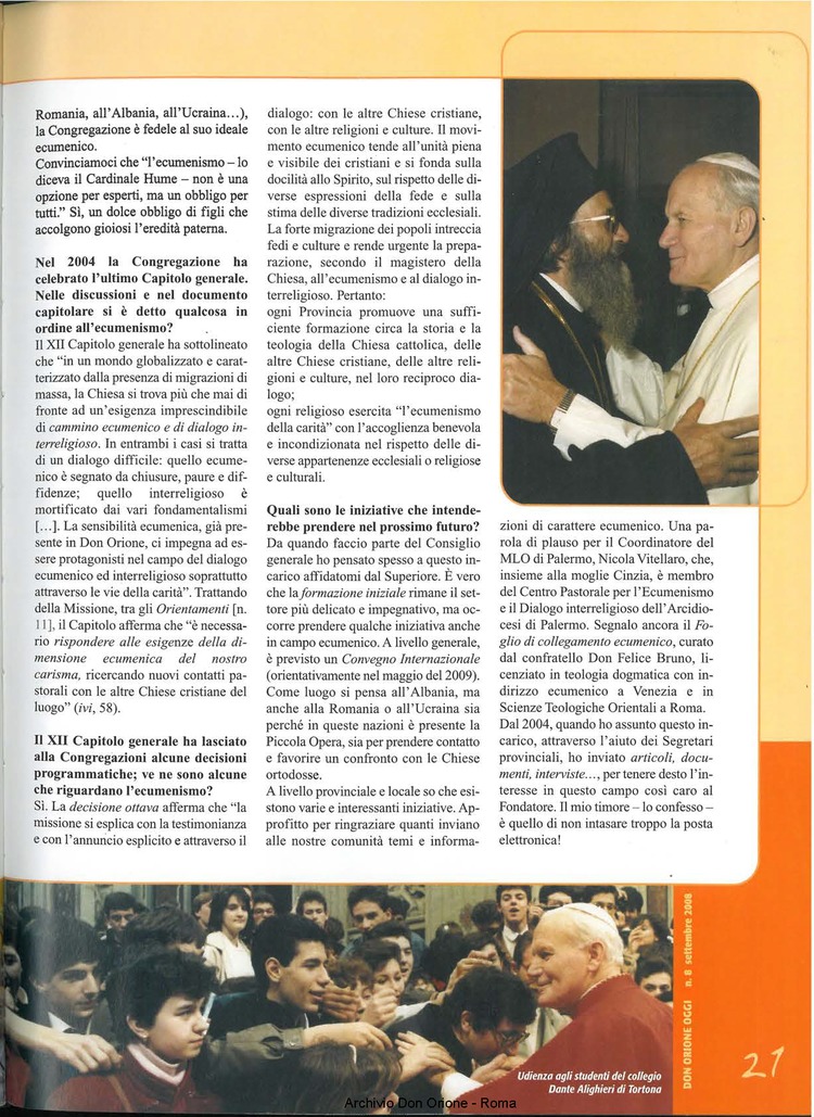 Don Orione oggi, 2008, 08, pagina 21