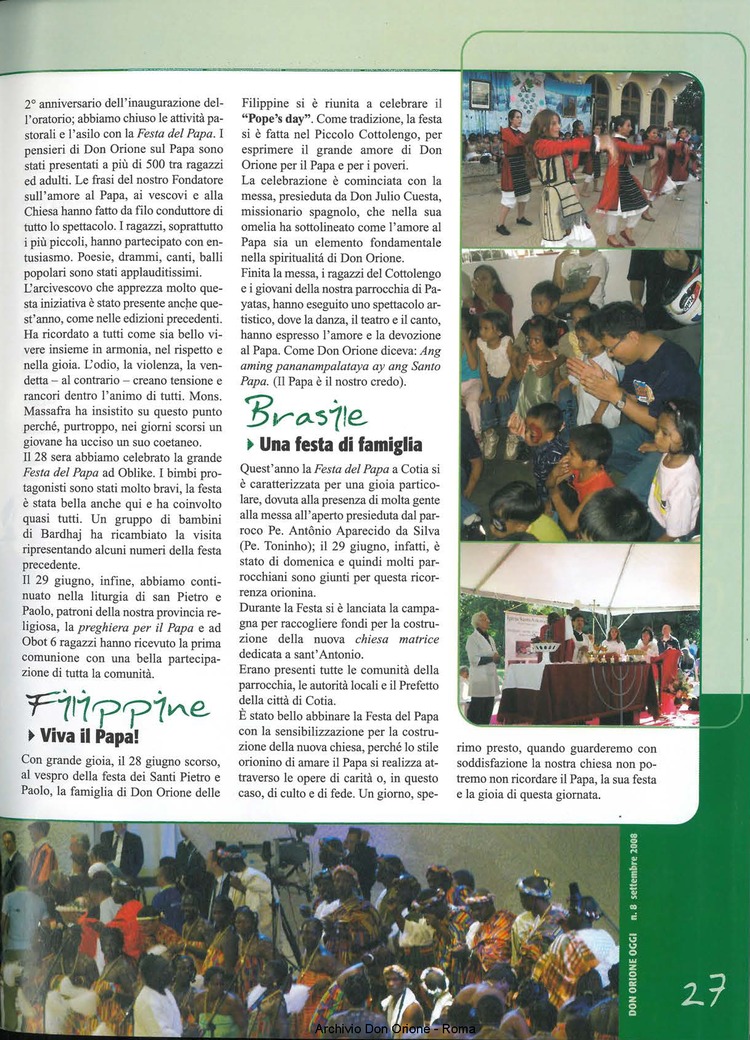 Don Orione oggi, 2008, 08, pagina 27