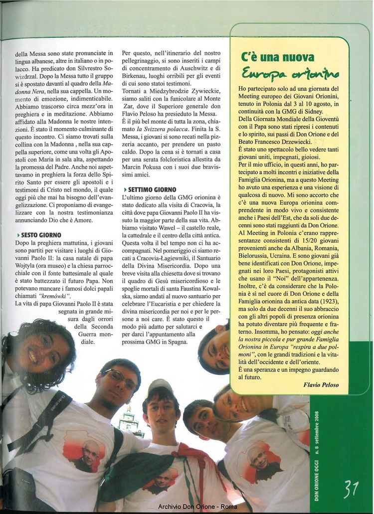 Don Orione oggi, 2008, 08, pagina 31