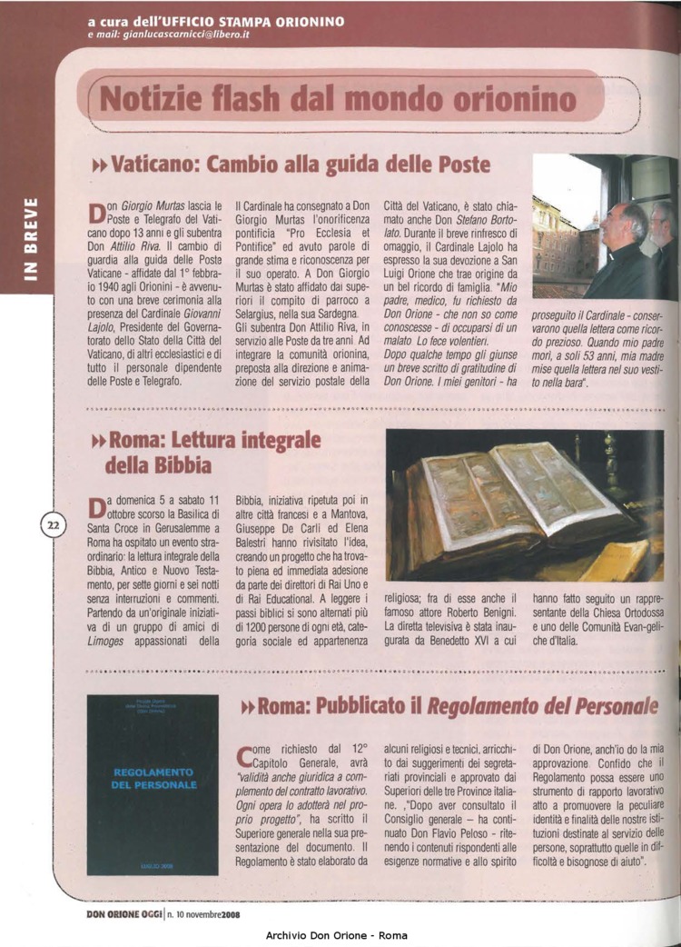 Don Orione oggi, 2008, 10, pagina 22