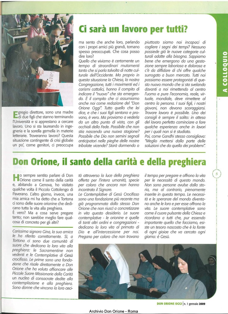 Don Orione oggi, 2009, 01, pagina 5