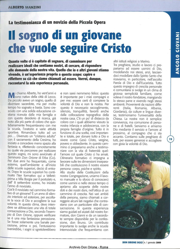 Don Orione oggi, 2009, 01, pagina 19
