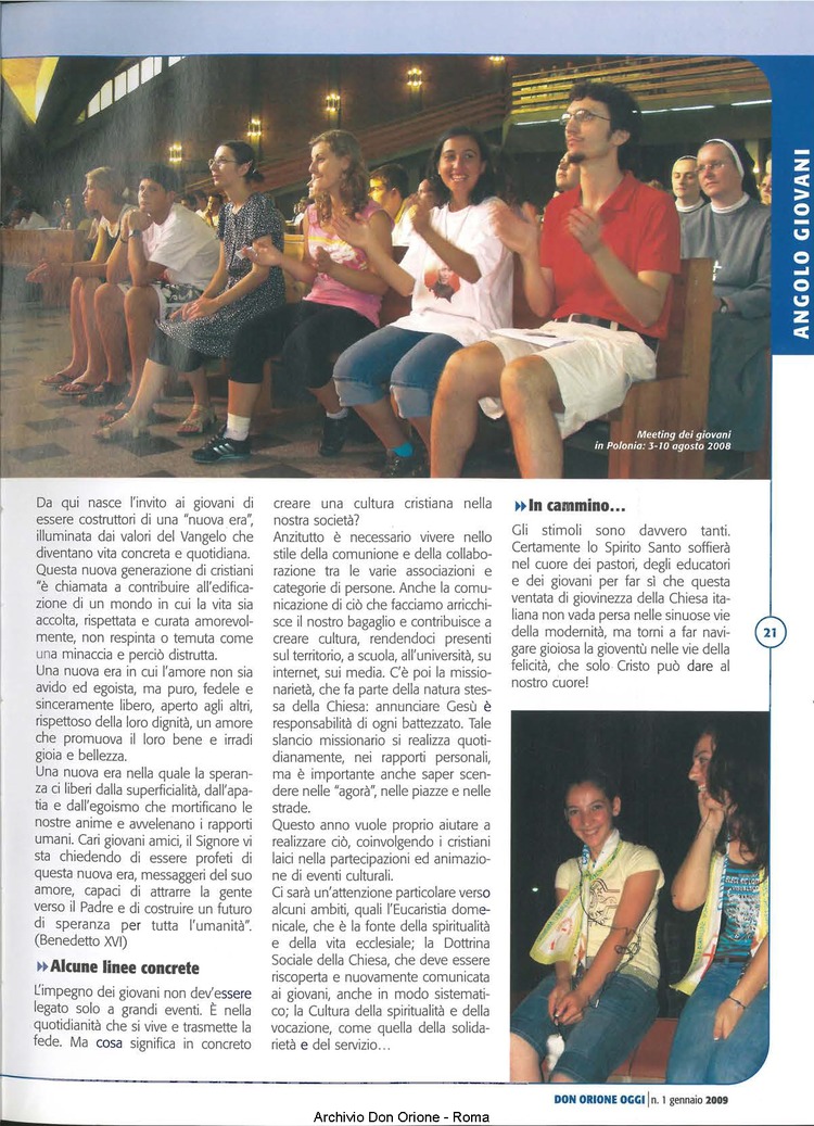 Don Orione oggi, 2009, 01, pagina 21