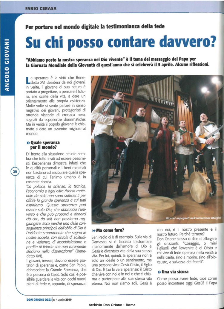 Don Orione oggi, 2009, 04, pagina 20