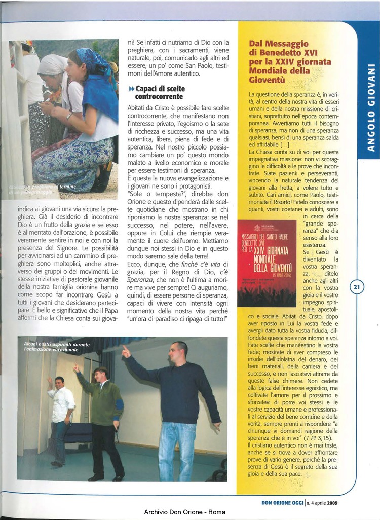 Don Orione oggi, 2009, 04, pagina 21