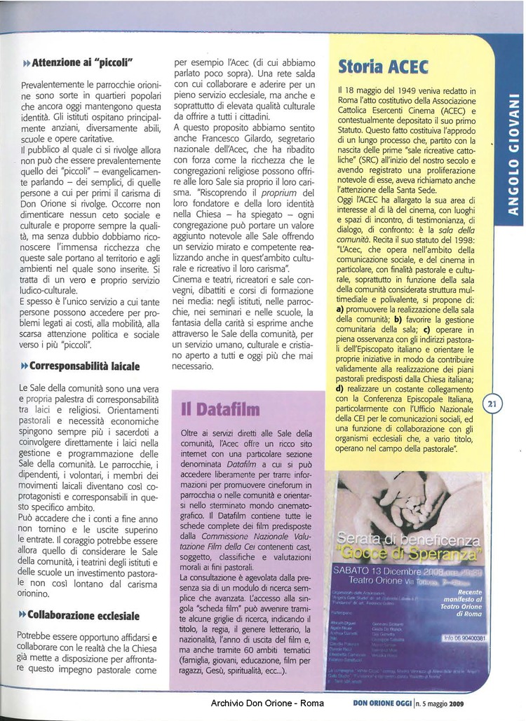 Don Orione oggi, 2009, 05, pagina 21