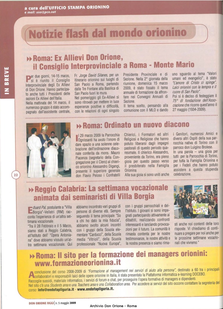 Don Orione oggi, 2009, 05, pagina 22