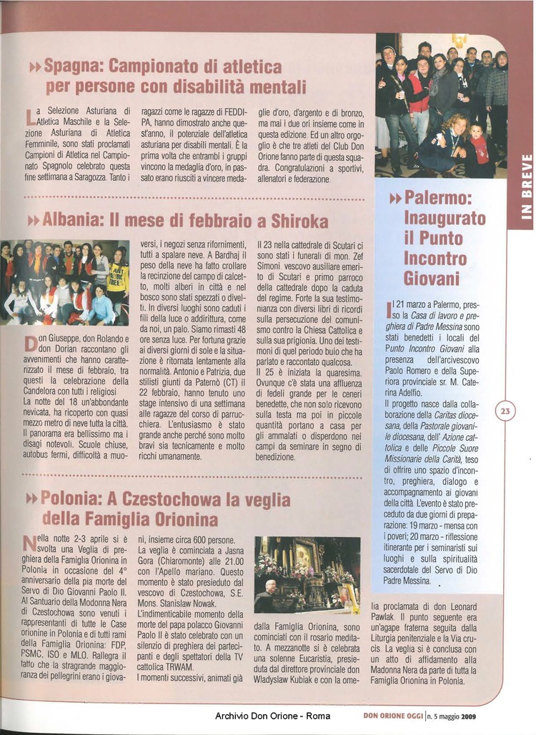 Don Orione oggi, 2009, 05, pagina 23