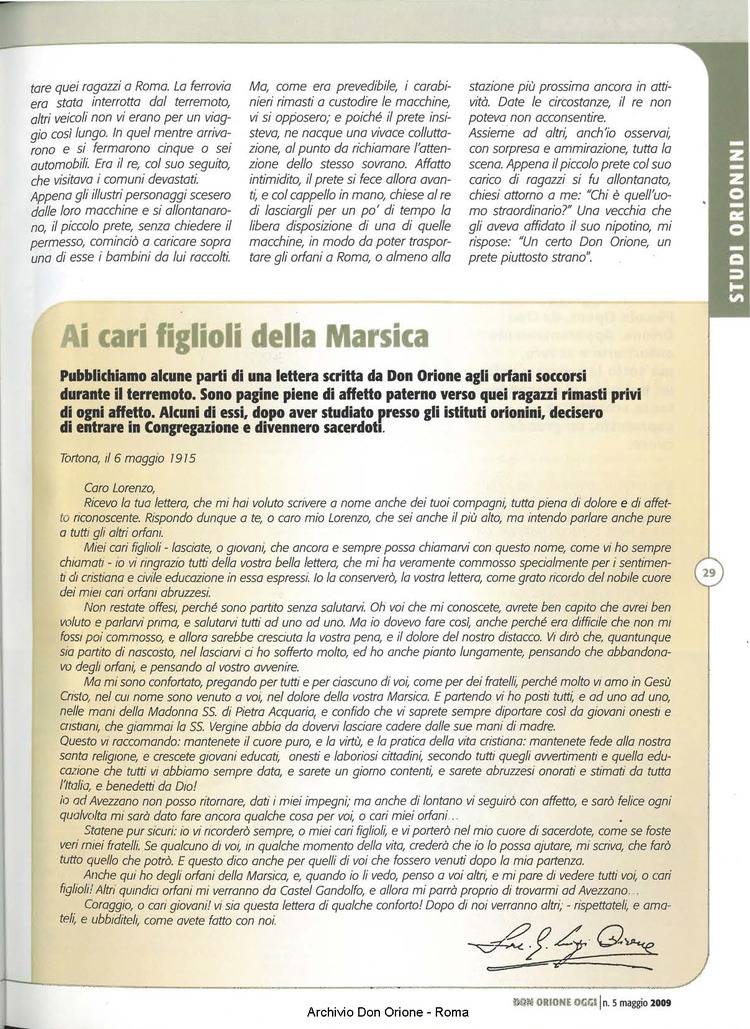 Don Orione oggi, 2009, 05, pagina 29
