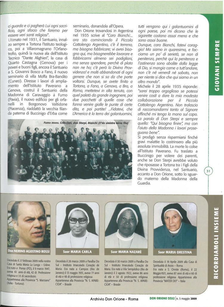 Don Orione oggi, 2009, 05, pagina 31