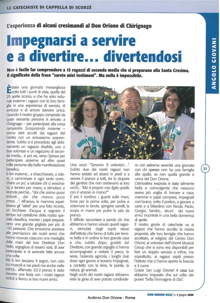 Don Orione oggi, 2009, 06, pagina 21