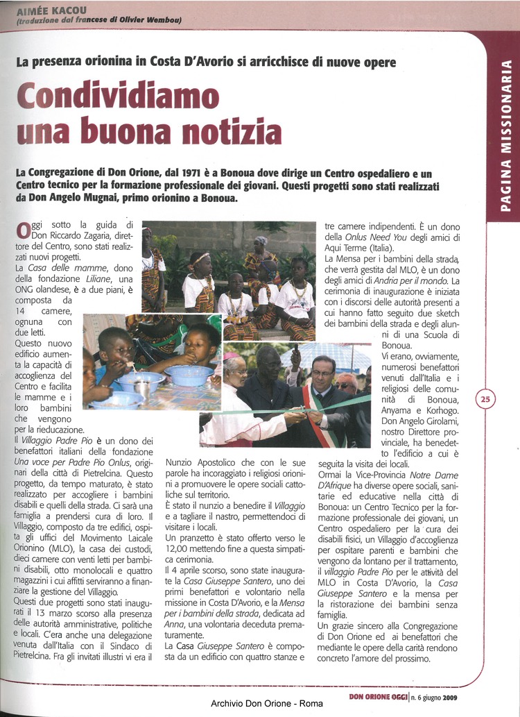 Don Orione oggi, 2009, 06, pagina 25