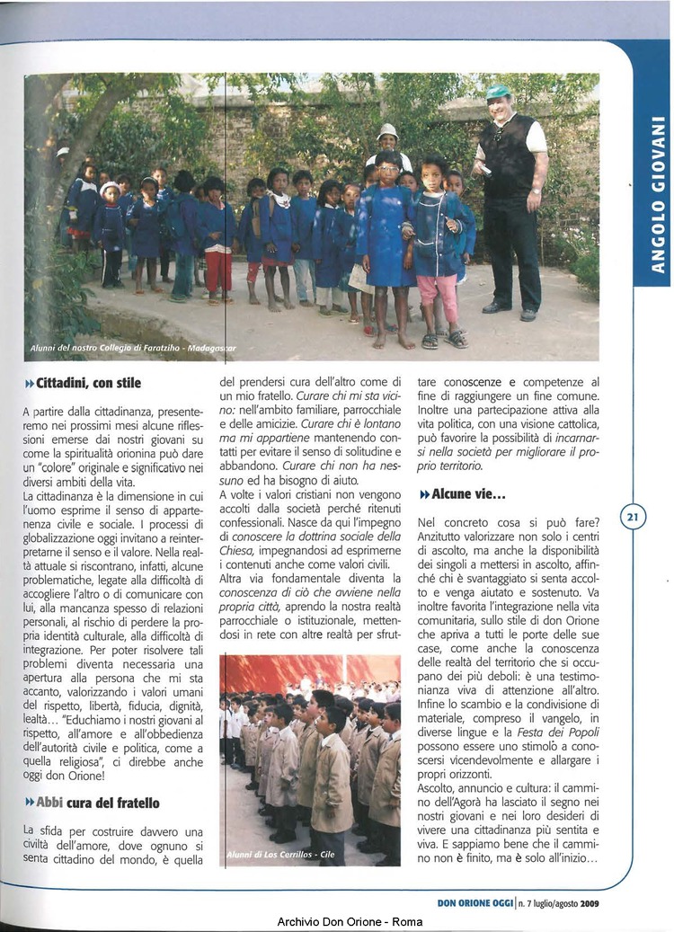 Don Orione oggi, 2009, 07, pagina 21