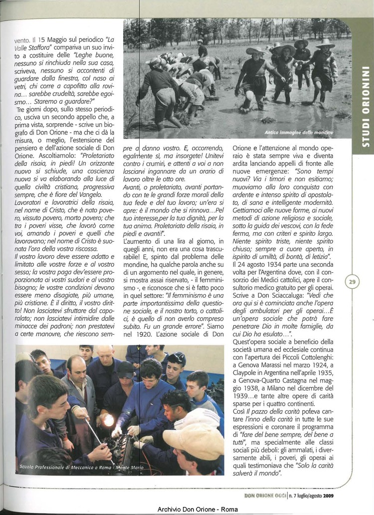Don Orione oggi, 2009, 07, pagina 29