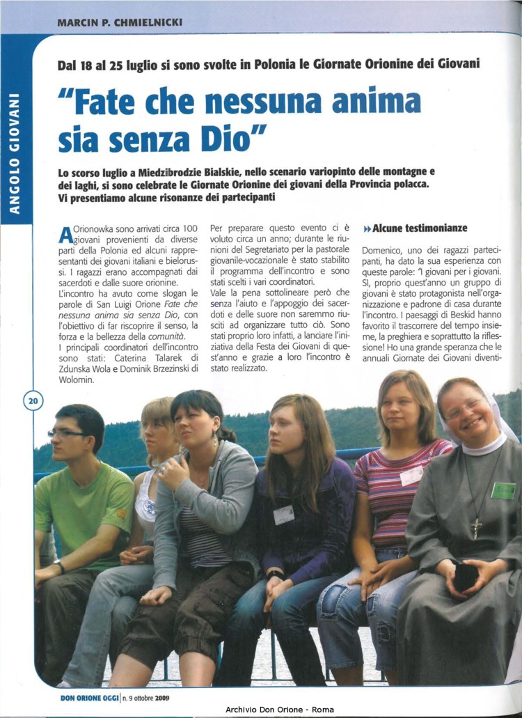 Don Orione oggi, 2009, 09, pagina 20