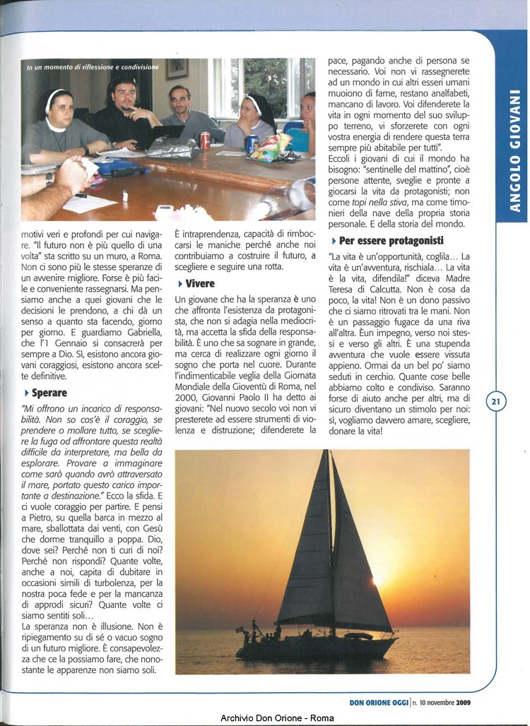 Don Orione oggi, 2009, 10, pagina 21