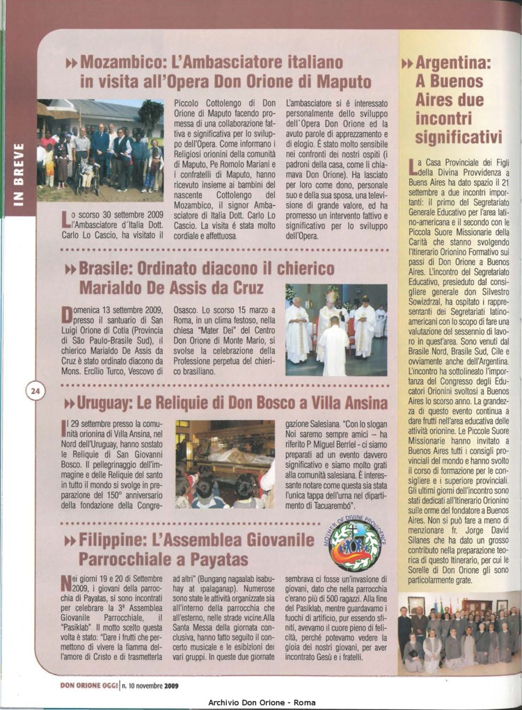 Don Orione oggi, 2009, 10, pagina 24