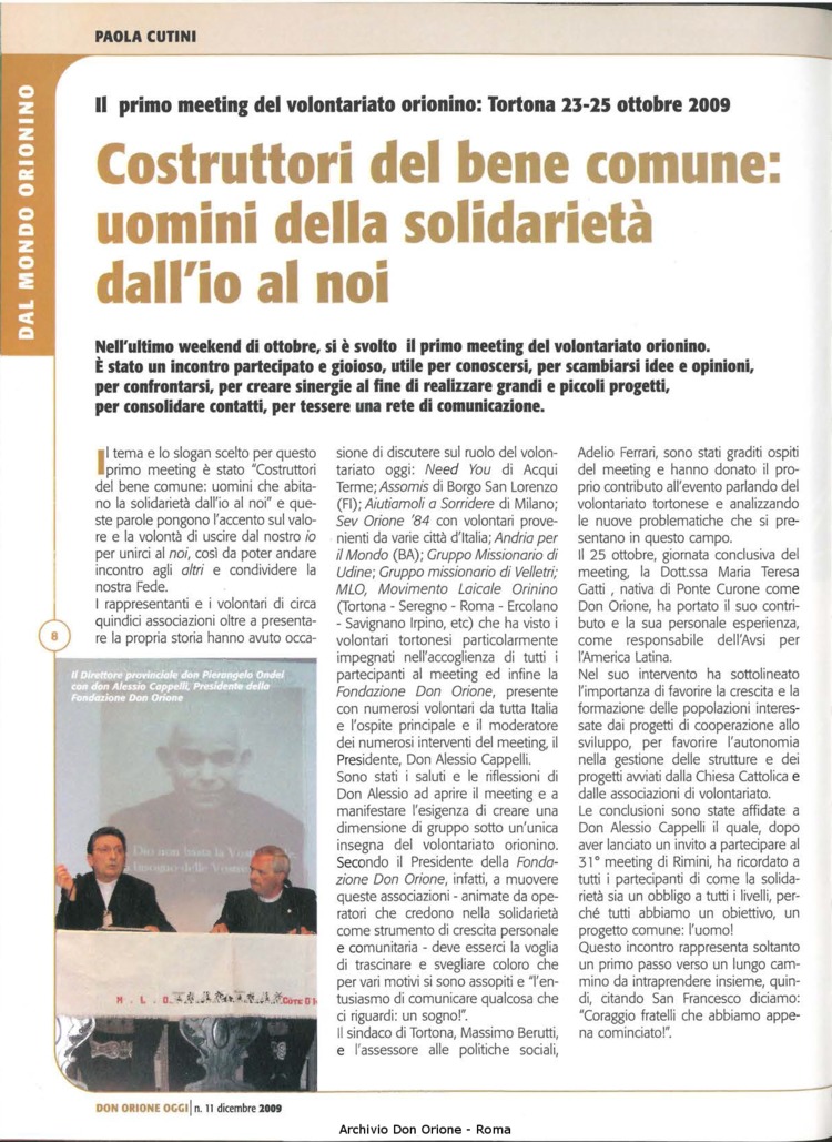 Don Orione oggi, 2009, 11, pagina 8