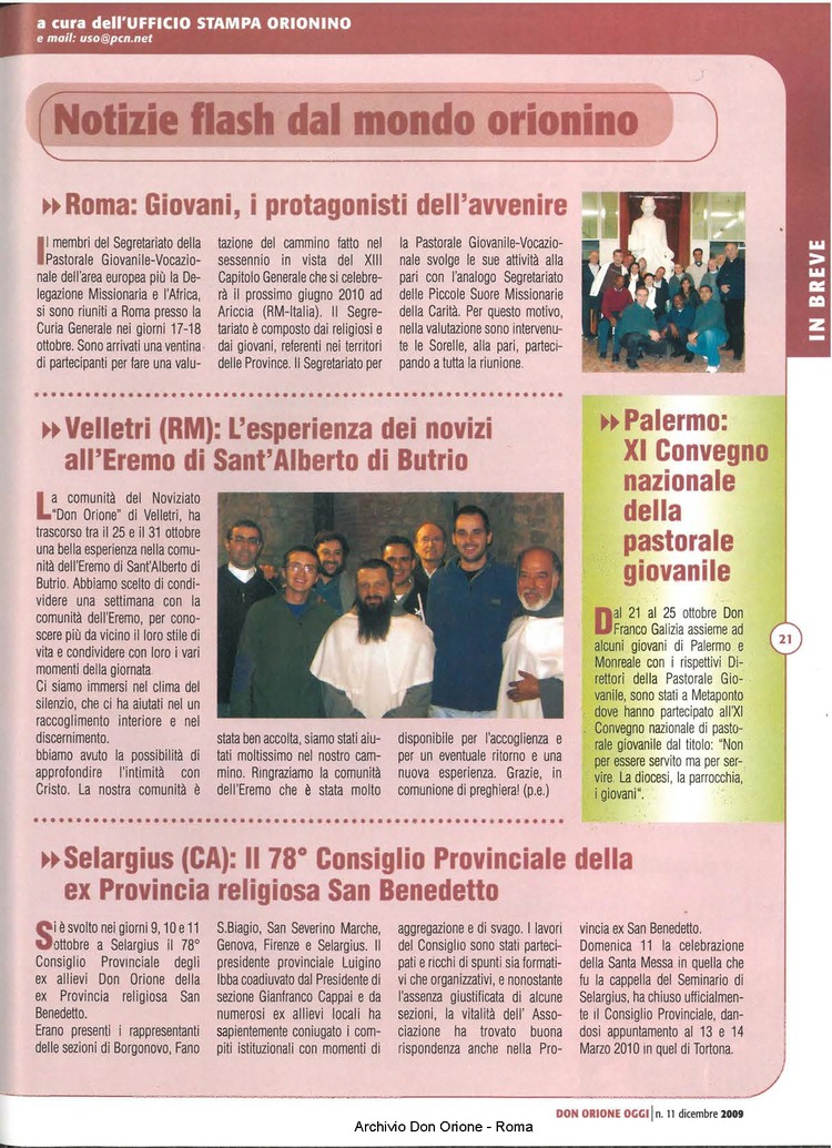 Don Orione oggi, 2009, 11, pagina 21