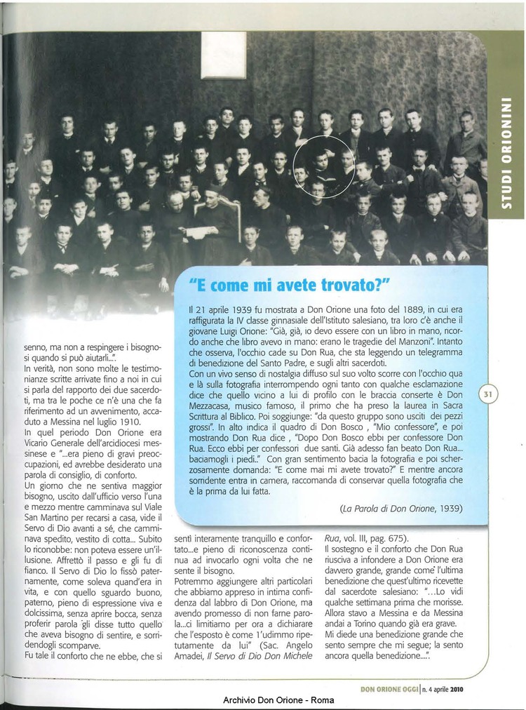 Don Orione oggi, 2010, 04, pagina 31