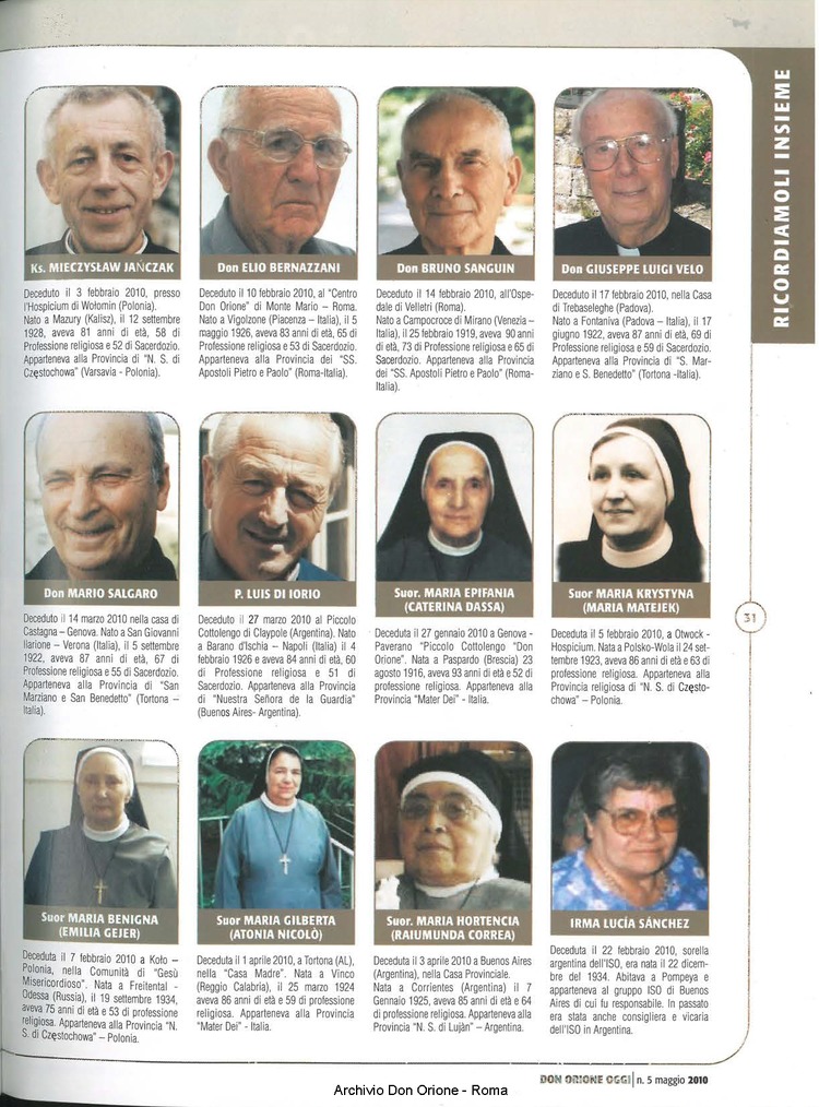 Don Orione oggi, 2010, 05, pagina 31
