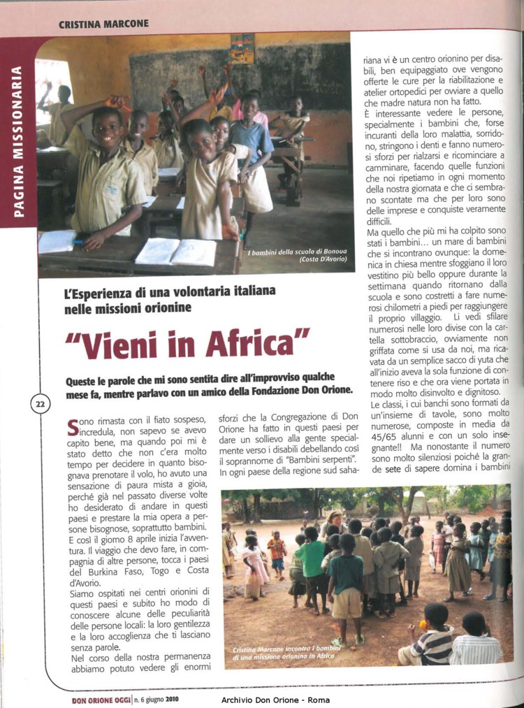 Don Orione oggi, 2010, 06, pagina 22