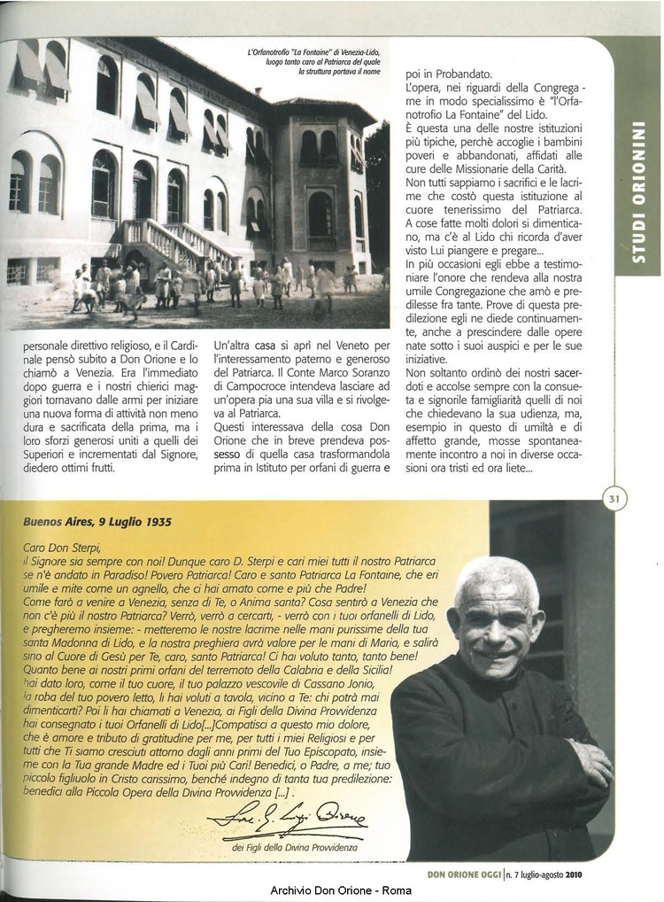 Don Orione oggi, 2010, 07, pagina 31