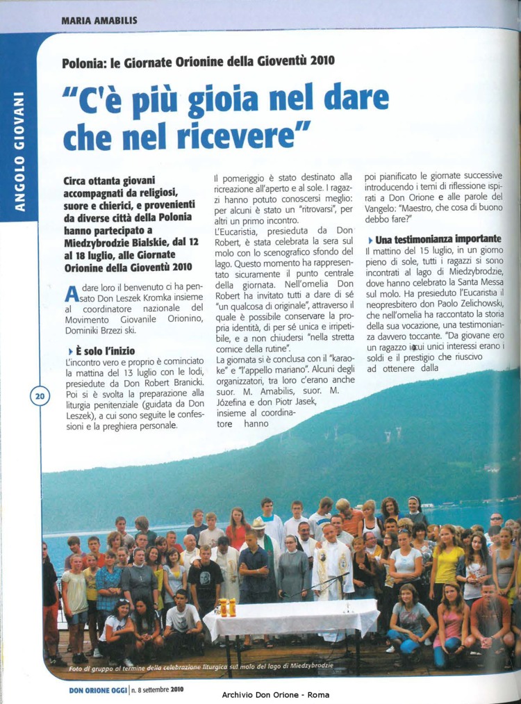 Don Orione oggi, 2010, 08, pagina 20