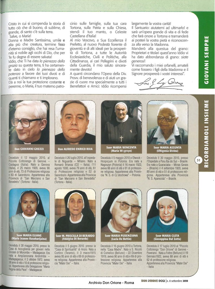 Don Orione oggi, 2010, 08, pagina 31
