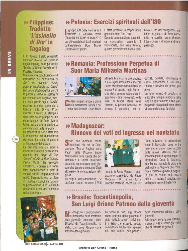 Don Orione oggi, 2010, 09, pagina 26