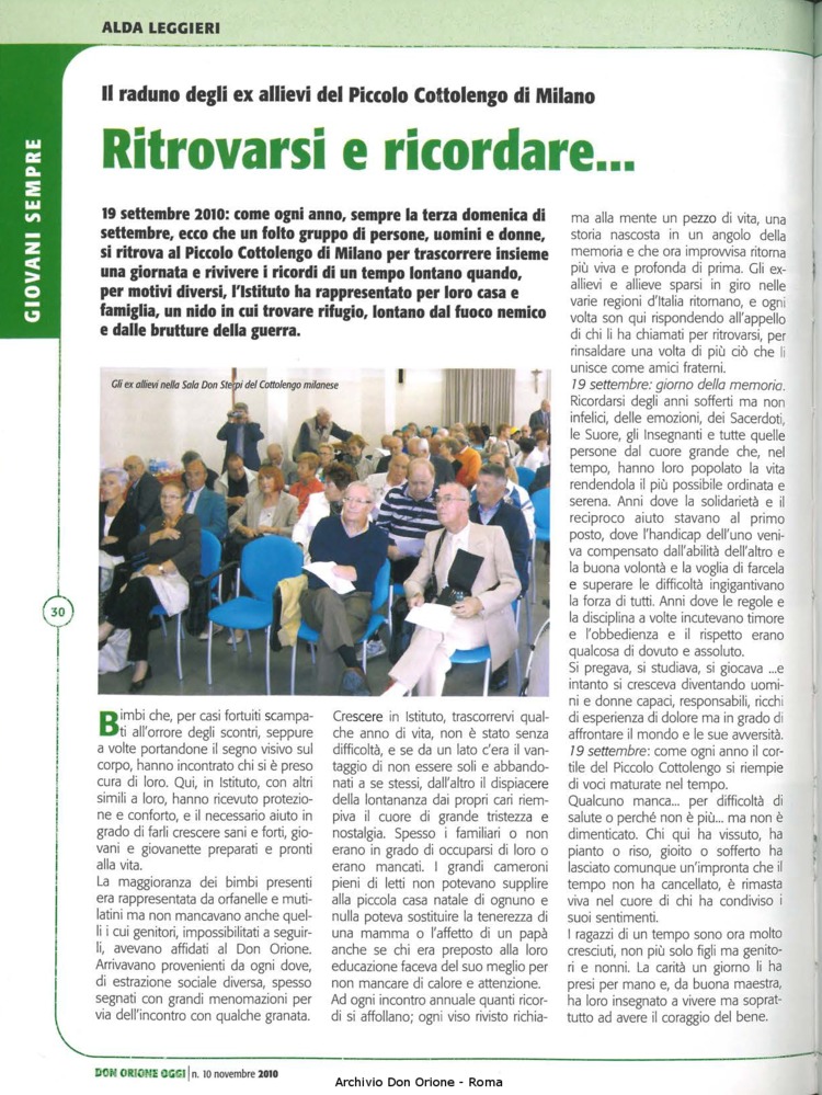 Don Orione oggi, 2010, 10, pagina 30