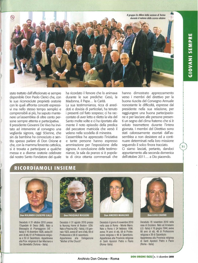 Don Orione oggi, 2010, 11, pagina 31