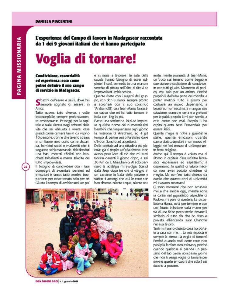 Don Orione oggi, 2011, 01, pagina 22