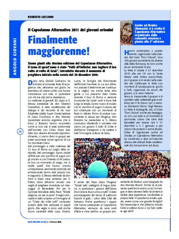 Don Orione oggi, 2011, 02, pagina 20