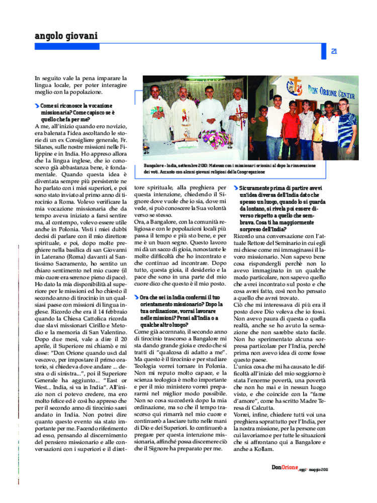 Don Orione oggi, 2011, 05, pagina 21