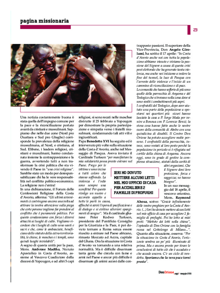 Don Orione oggi, 2011, 05, pagina 23