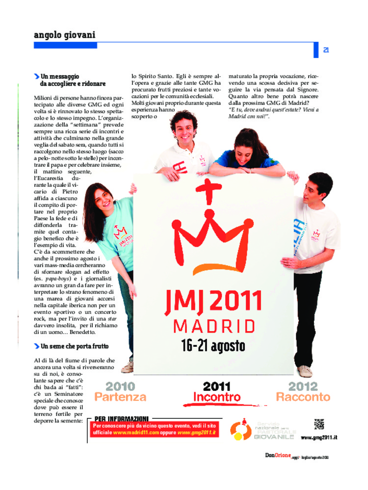 Don Orione oggi, 2011, 07, pagina 21