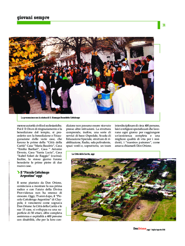 Don Orione oggi, 2011, 07, pagina 31