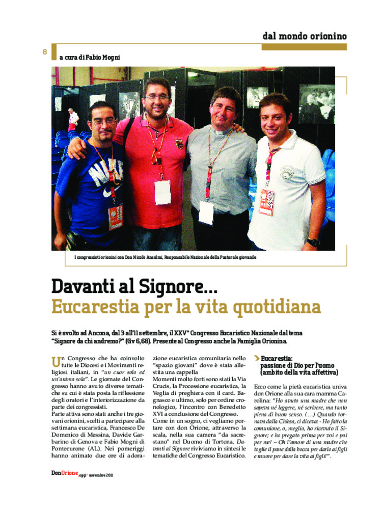 Don Orione oggi, 2011, 09, pagina 8