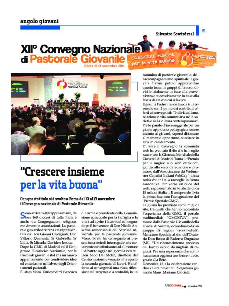 Don Orione oggi, 2011, 10, pagina 21