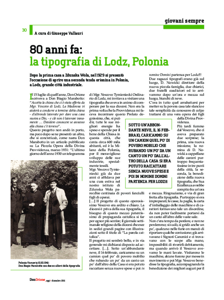 Don Orione oggi, 2011, 10, pagina 30