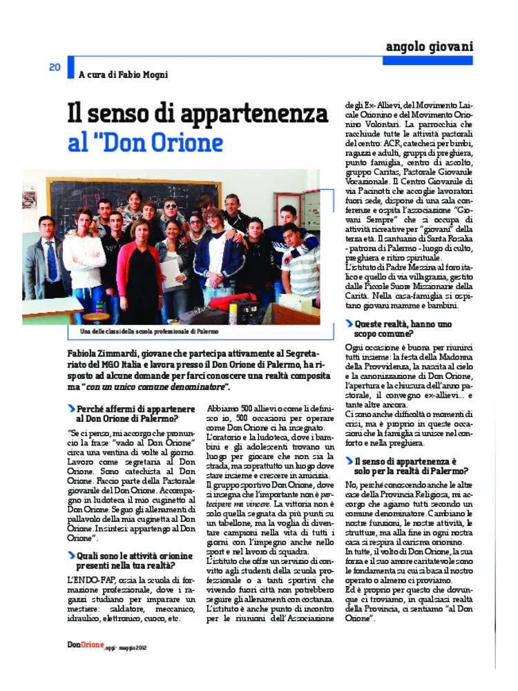 Don Orione oggi, 2012, 05, pagina 20