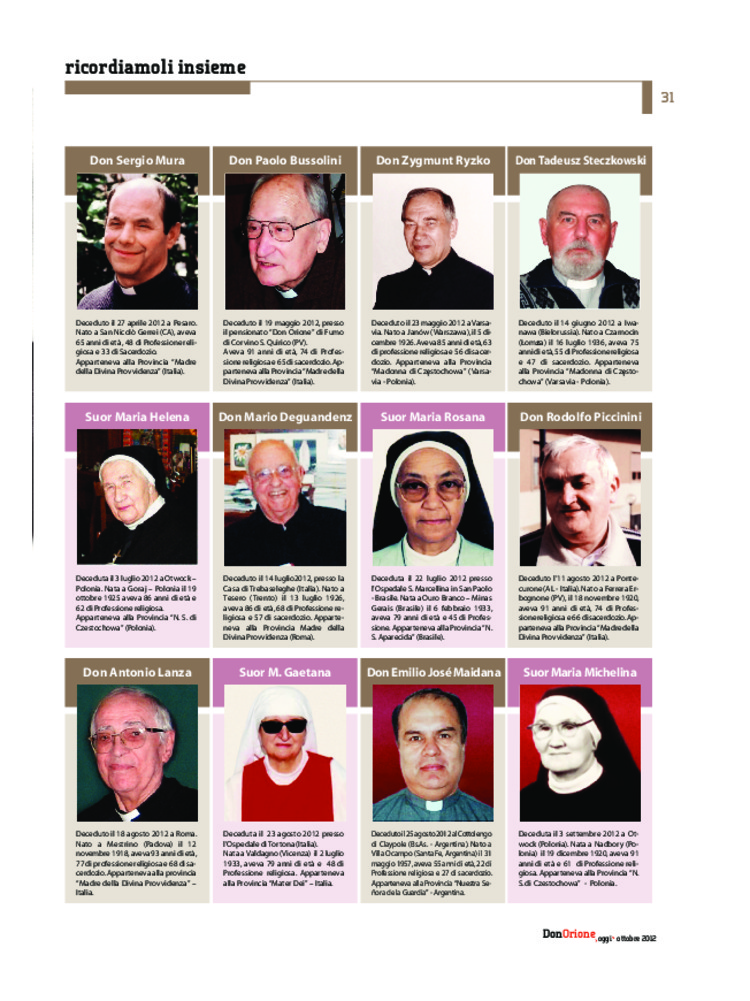Don Orione oggi, 2012, 08, pagina 31