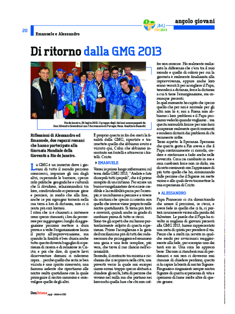 Don Orione oggi, 2013, 08, pagina 20