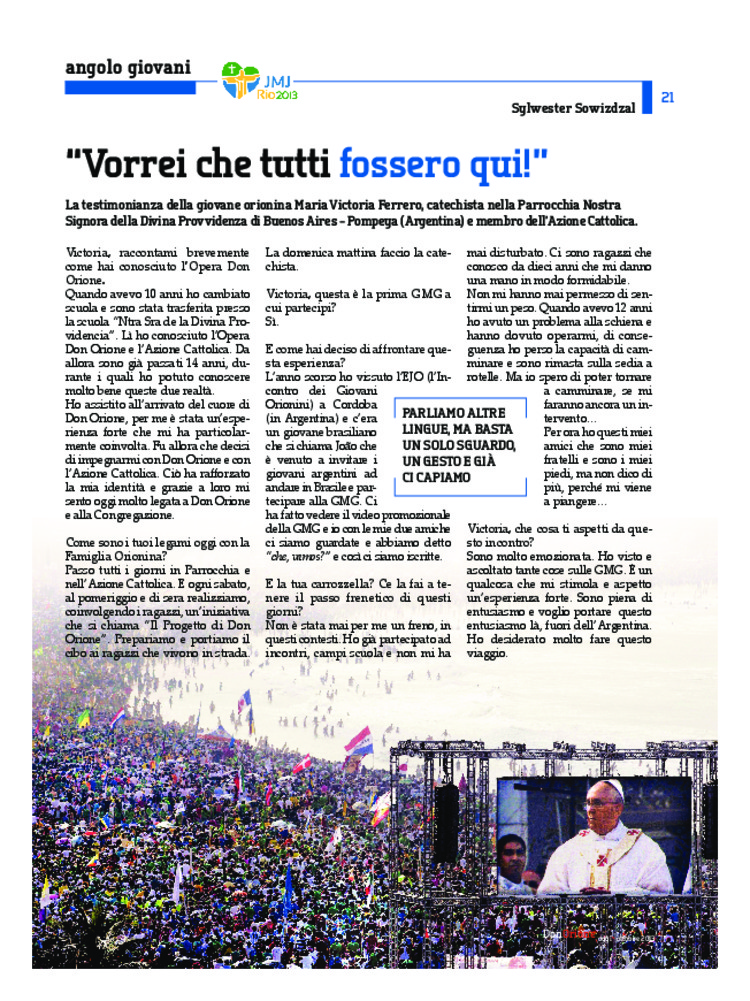 Don Orione oggi, 2013, 08, pagina 21